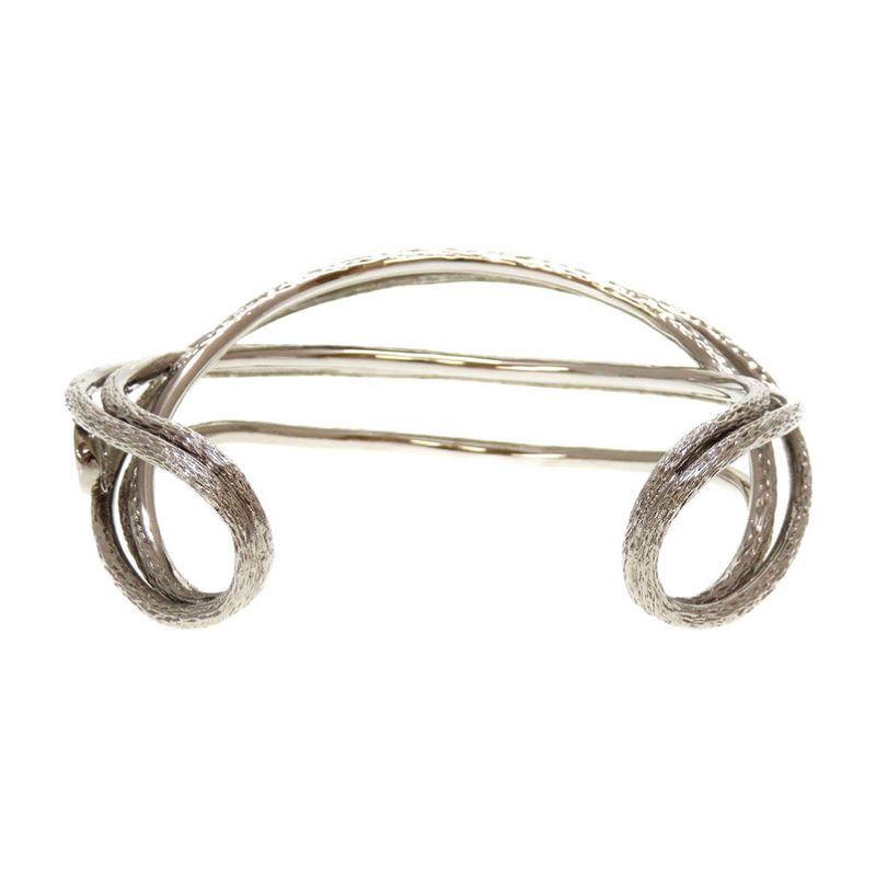 Christian Dior CD Logo Metal Silver Bracelet Bangle 0029 Christian Dior