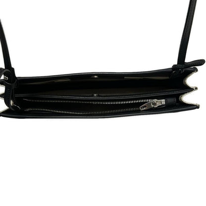 Balenciaga Shoulder Bag Navy Pochette 339937 Ivory And Black Leather