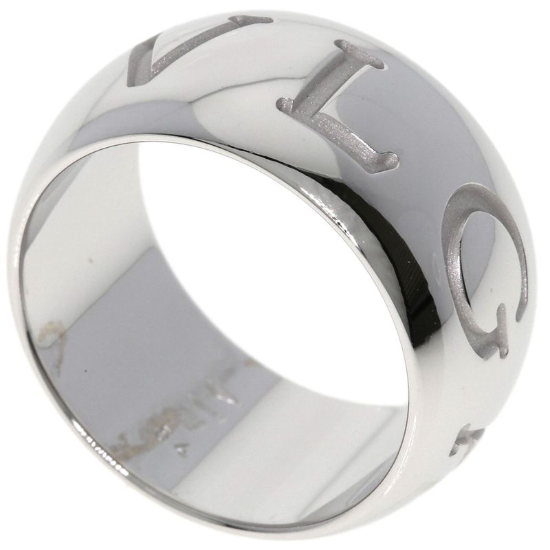 Bvlgari Bulgari Mono Logo #54 Ring - 18K White Gold Ladies