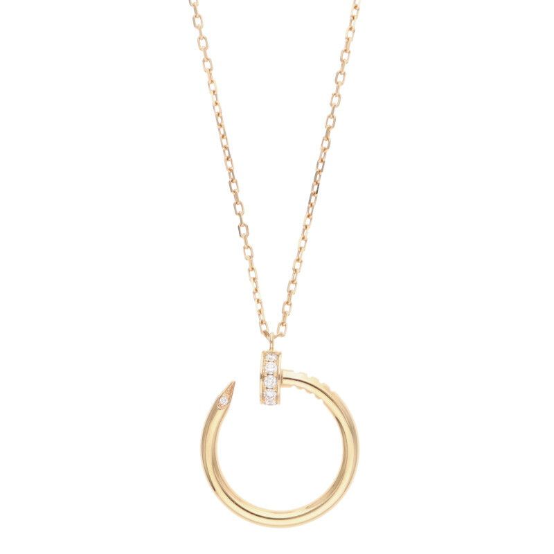 Cartier Juste Un Clou Juste UN CLOU Neclace 18K Pink Gold Diamond Necklace Men's