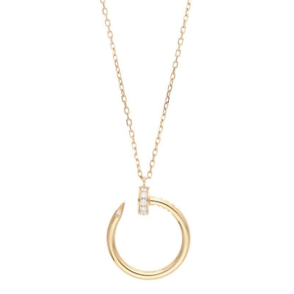 Cartier Juste Un Clou Juste UN CLOU Neclace 18K Pink Gold Diamond Necklace Men's