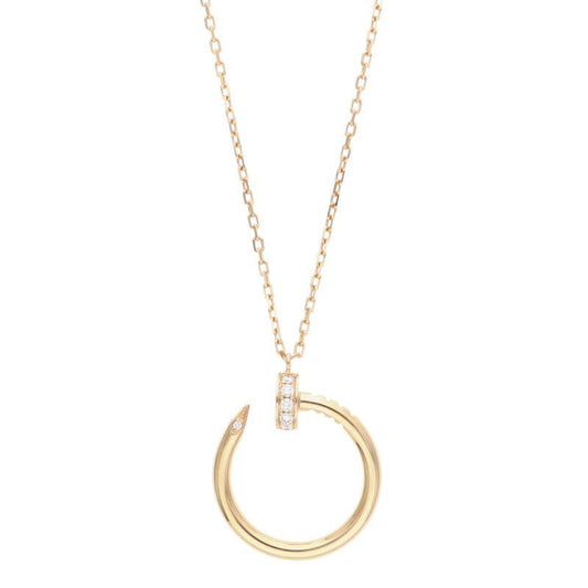 Cartier Juste Un Clou Juste UN CLOU Neclace 18K Pink Gold Diamond Necklace Men's