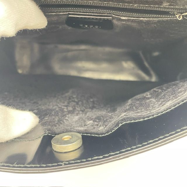 Gucci 000 1046 0506 Shoulder Bag One Shoulder Black Enamel Leather Women