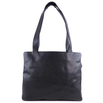 Chanel Shoulder Tote Caviar Skin Black Ladies Tote Bag