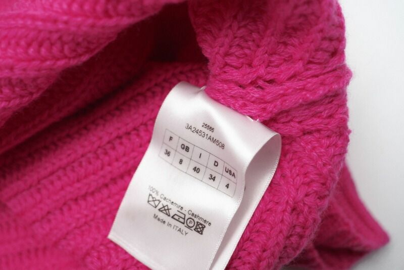 Christian DIOR Sweater Size 36 (F) 40 (I) 165 84A All Cashmere Knit Dolman