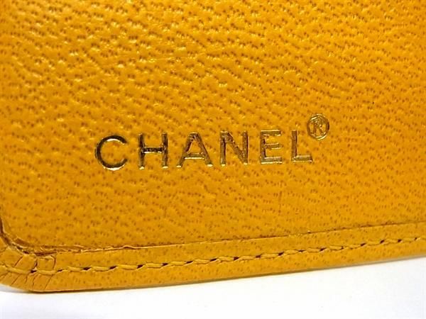Chanel Coco Leather Notebook Cabas Schedule Book Address Book Yellow