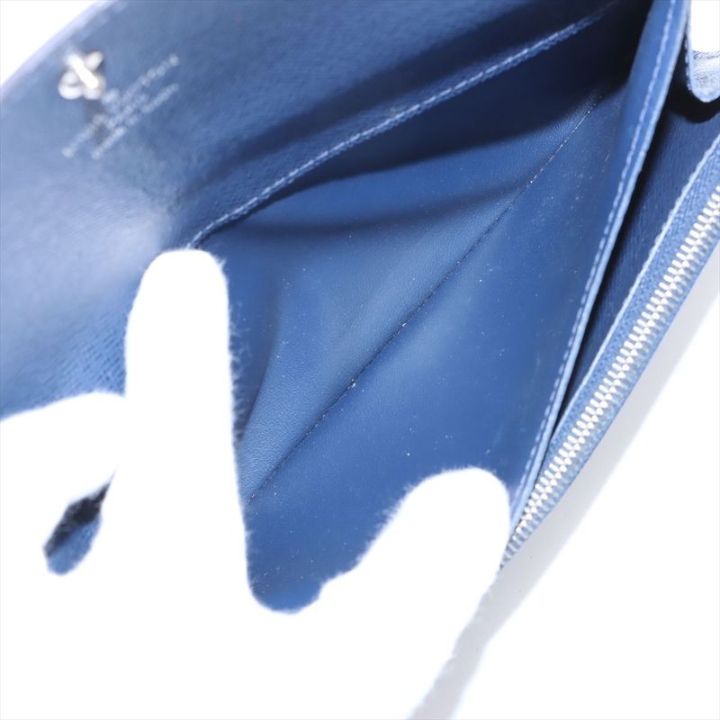 Louis Vuitton Epi Portefeuille Emilie Zipper Long Wallet M60854 Andigo-blue