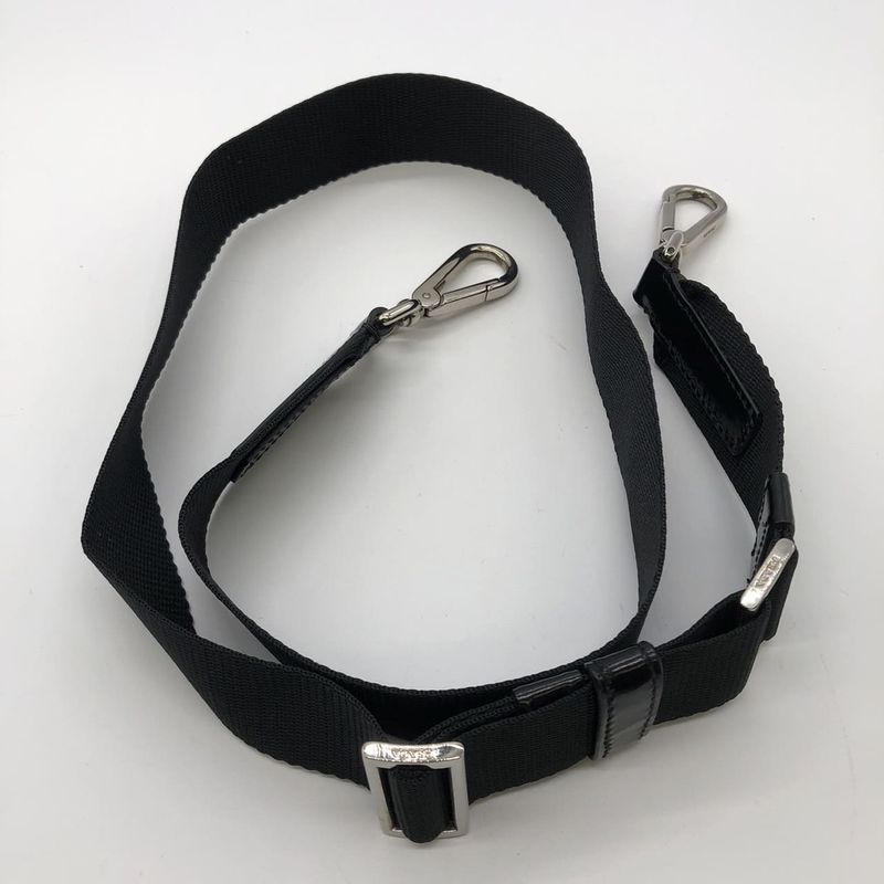 Prada Handbag Shoulder Bag 2way Nylon Black Flower Floral Ladies Men Vintage