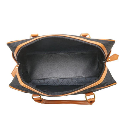 Saint Laurent Mini Boston Bag Handbag Black Brown PVC Leather Women Saint