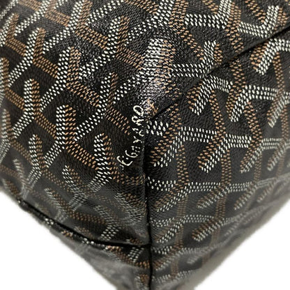 Goyard Tote Bag Saint Louis PM Black×brown Leather