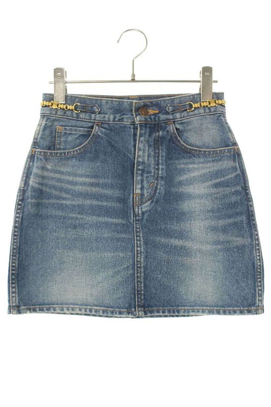 Celine 2s1017173n Triomphe Chain Embellished Short Skirt Women 24