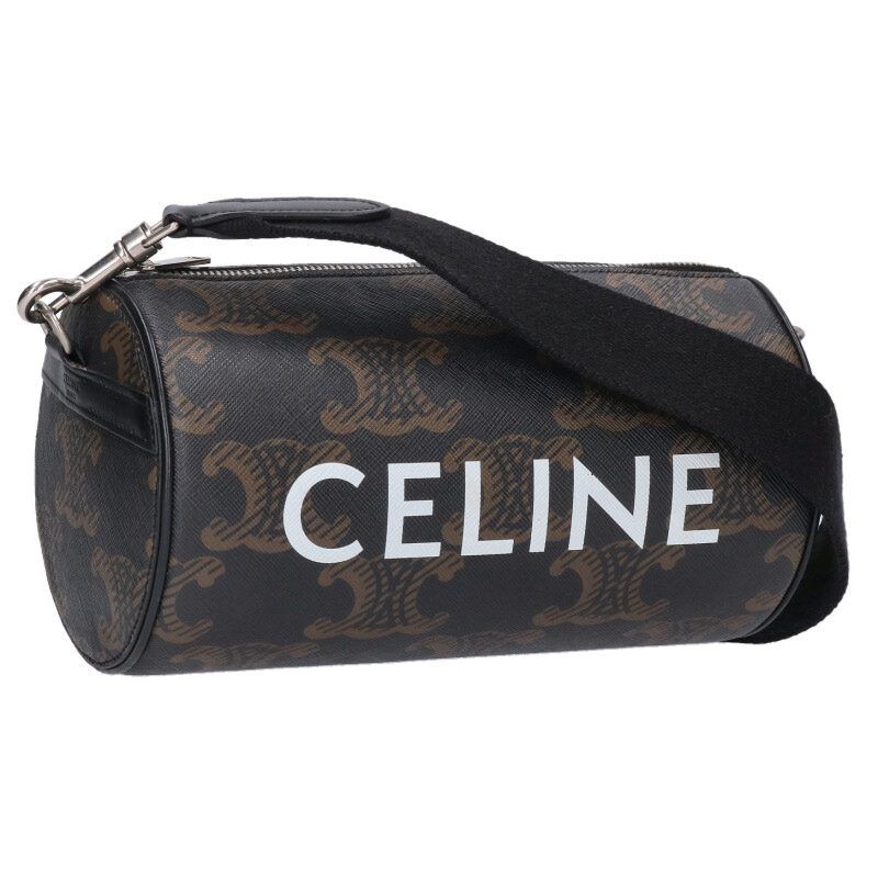 Celine 110052ekk Triomphe Canvas Cylinder Shoulder Bag Men's