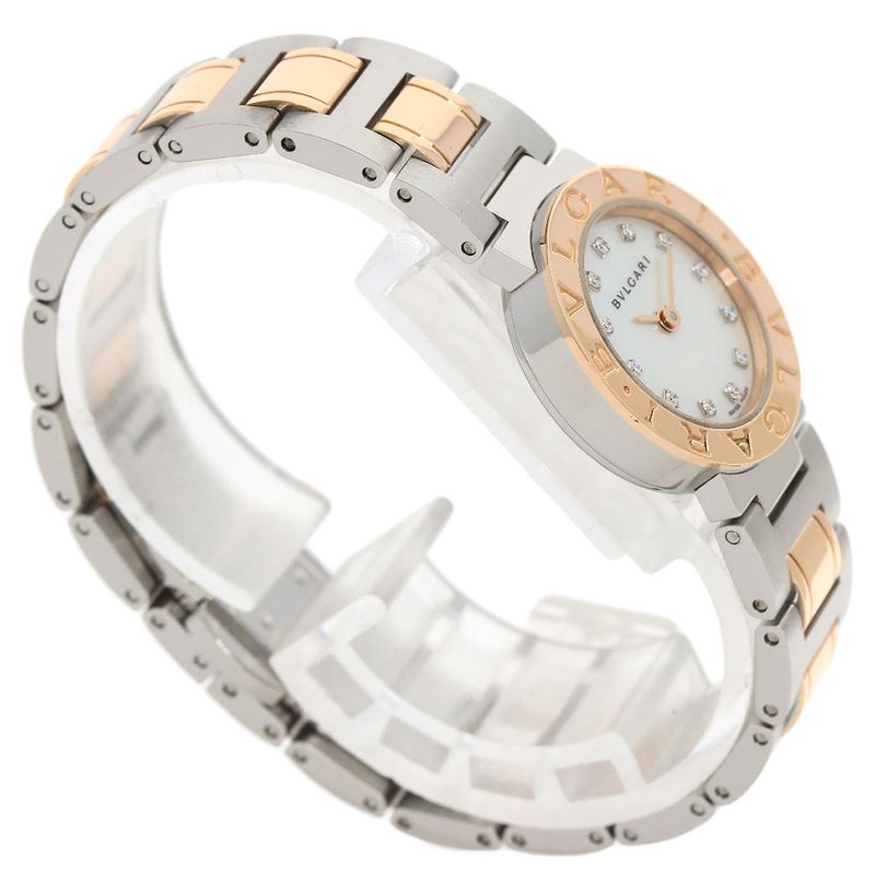 Bvlgari Bbp23sg Bvlgari 12P Diamond Watch SS Ssx18k Pink Gold Ladies