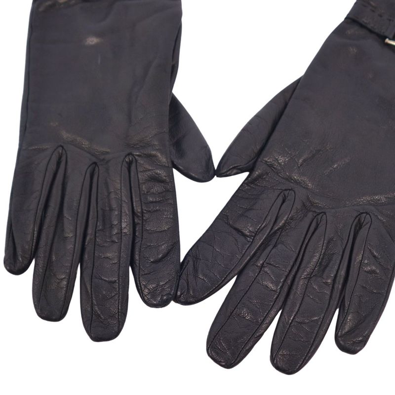 Hermes Gloves H Logo Lamb Leather Women's H