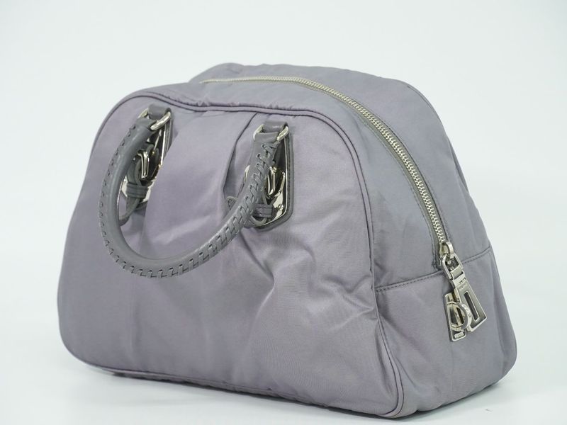 Authentic Prada Nylon Handbag Gray Bag Used [follow-up Discount
