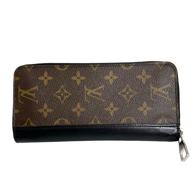 Louis Vuitton M60109 Monogram Vertical Macassar Long Wallet Louis Vuitton Brown