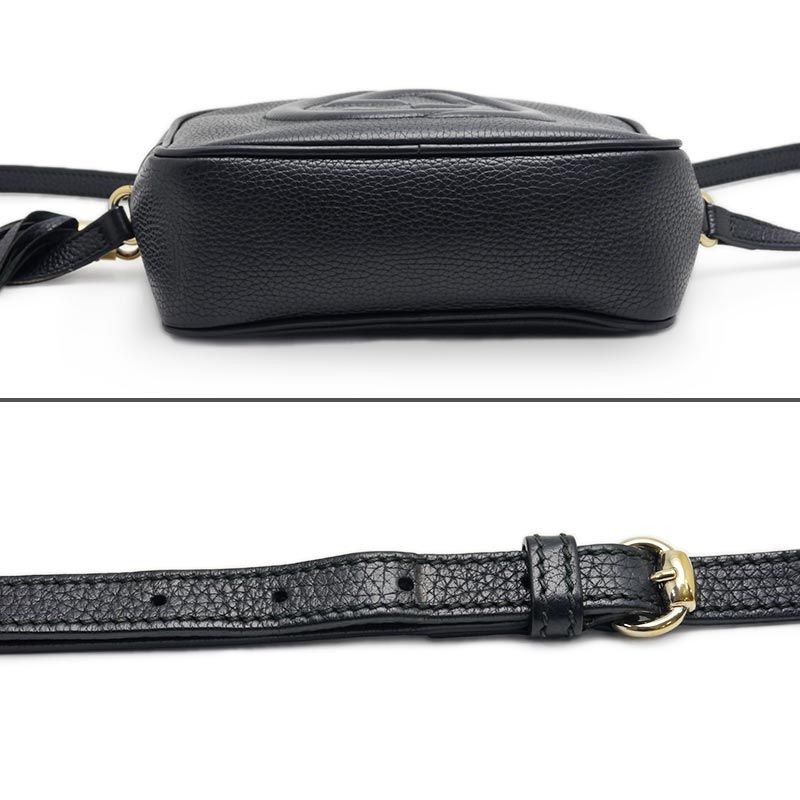 Gucci Soho Small Disco Bag 308364 Leather Black Fringe