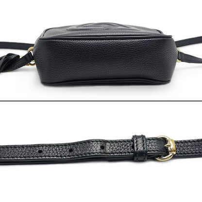 Gucci Soho Small Disco Bag 308364 Leather Black Fringe