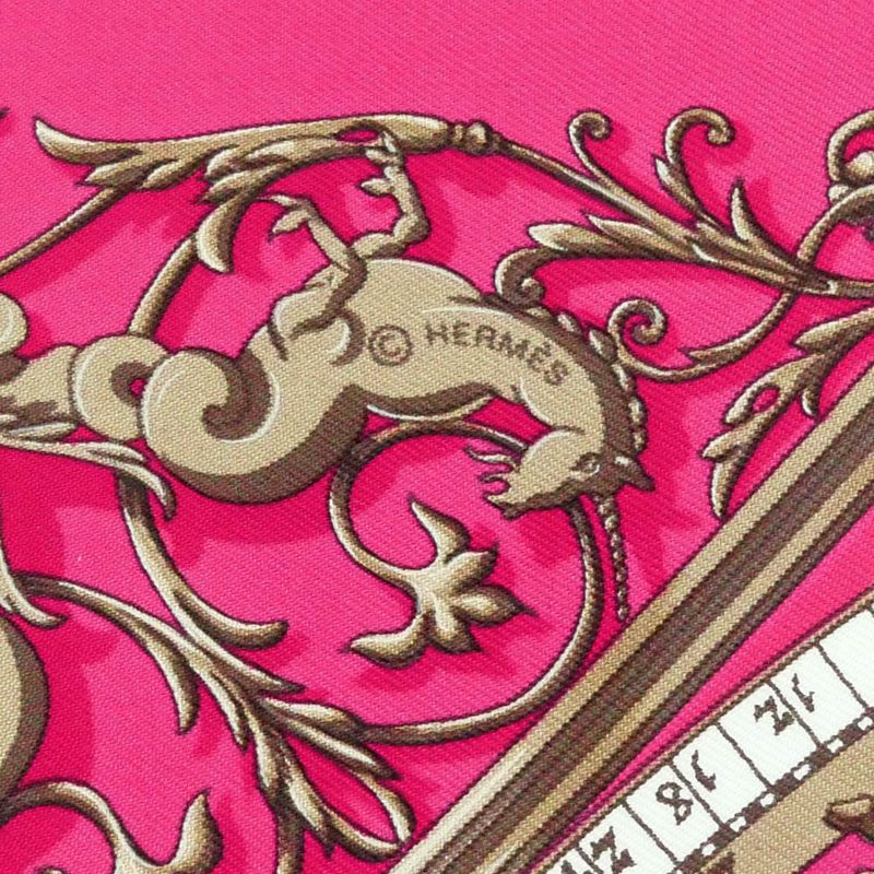 Hermes Carre 45 Scarf Astrology Petit Carre DIES ET HOPE Silk Pink