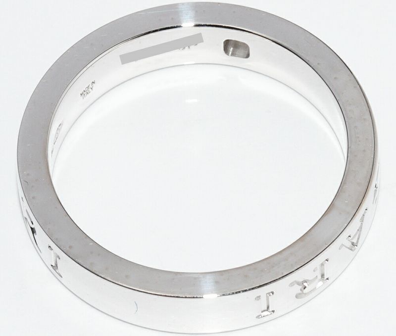 Bulgari Ring 18K White Gold Diamond 1p(004ct) Bzero1 Ring (double Logo Ring )