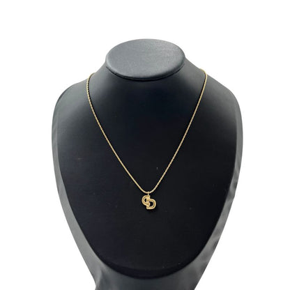 Christian DIOR Necklace Gold Plated Gold Plated CD Logo Gold