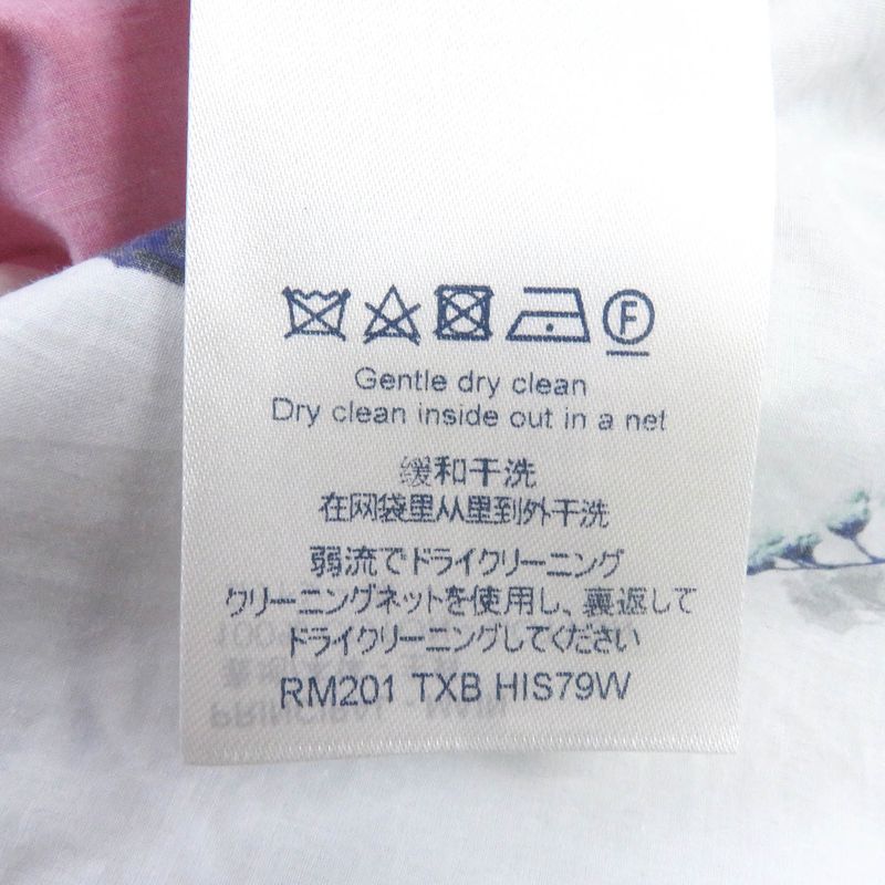 Louis Vuitton His79w Flower LV Logo Cotton Poplin Anorak Pullover Hoodie Blue M