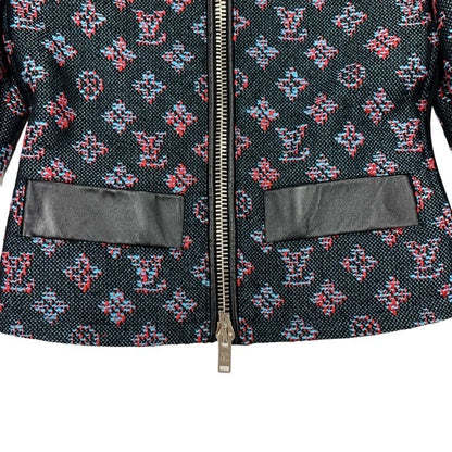 Louis Vuitton Monogram Jacquard Zip Up Jacket Outerwear Blouson Black