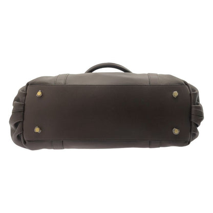 Celine - Abby Leather Tote Bag - Dark Brown - Women's