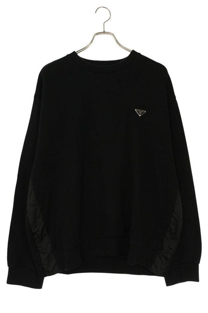 Prada Ujl30a Logo Plate Re-nylon Transitional Sweatshirt Men's L