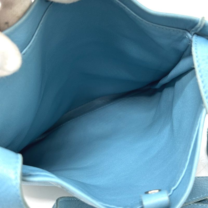 Hermes Shoulder Bag Crudo Cell Leather Blue Jean Blue