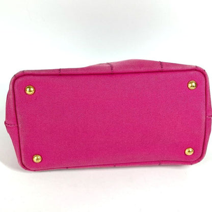 Prada Handbag Canapa Canvas Pink