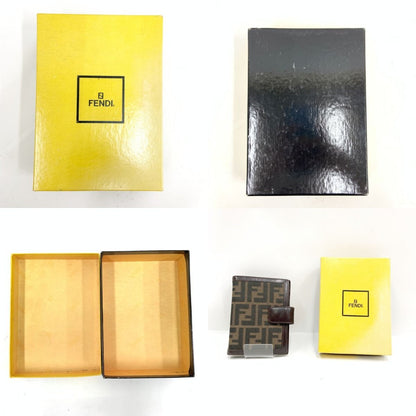 Fendi Zucca 6 Holes Notebook Cover Brown