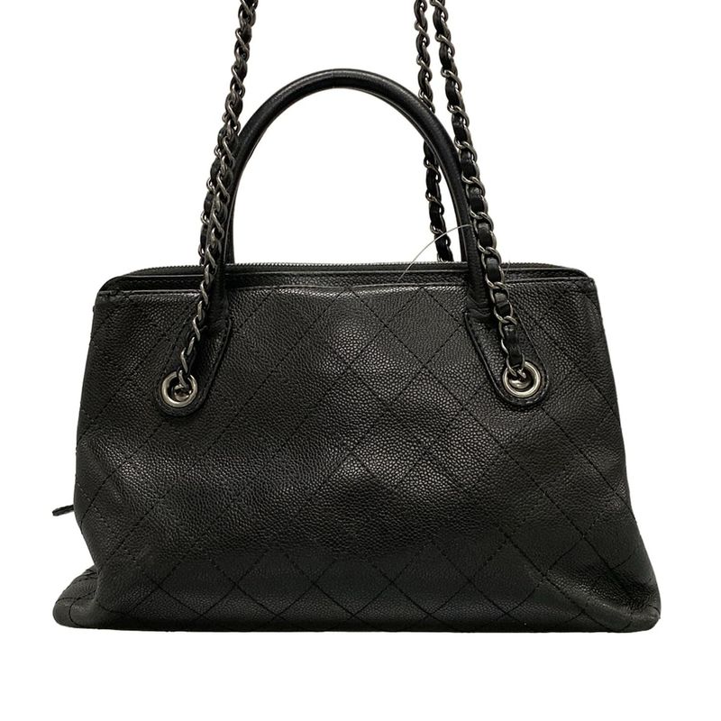 Chanel Shoulder Bag In The Mix Black 2way/chain Shoulder/vintage Silver Hardware