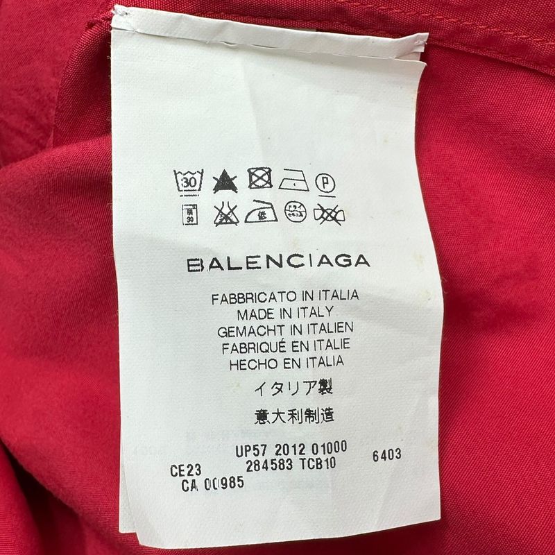 Balenciaga 12ss Plain S Shirt Plain Short Sleeve Shirt Vintage Archive Up57