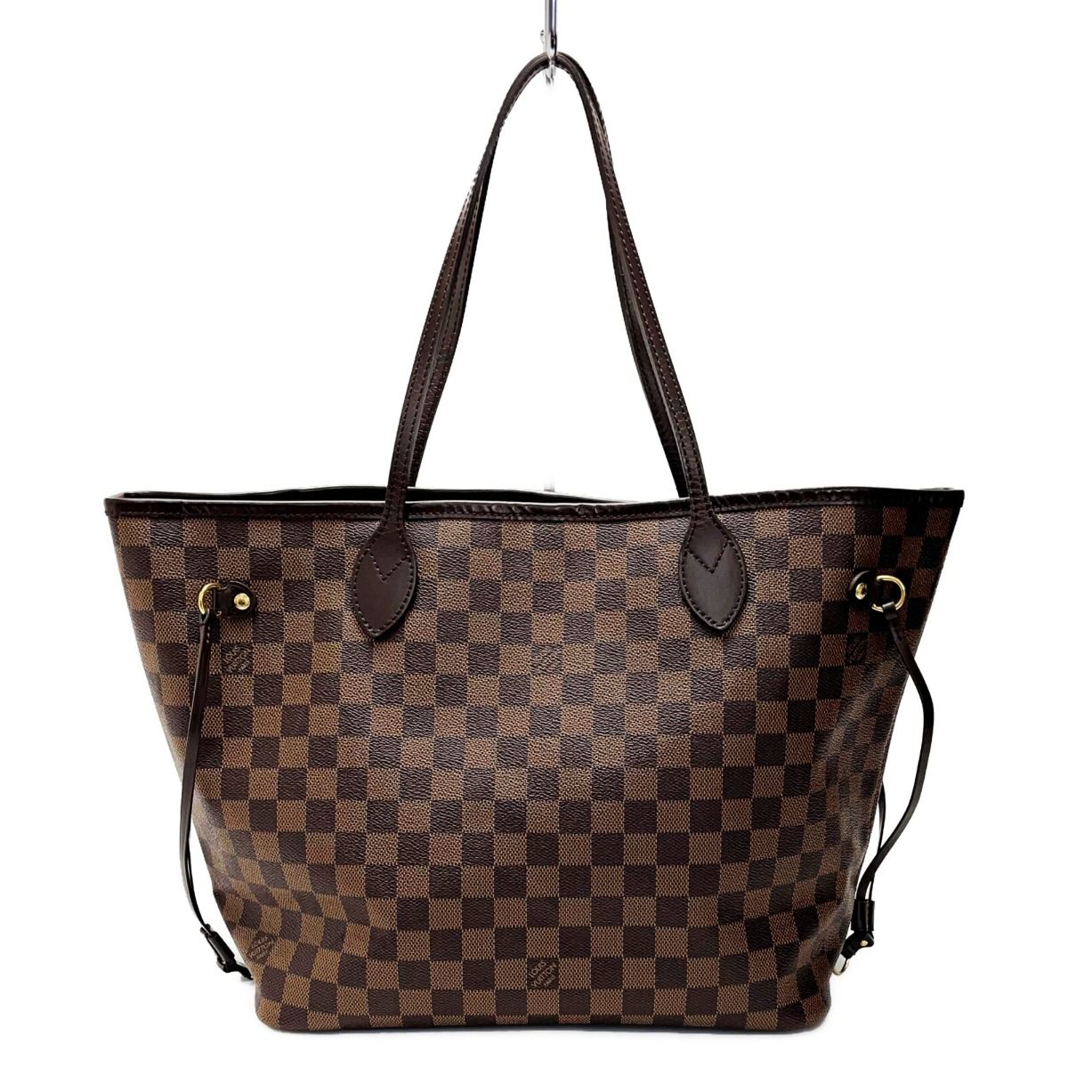 Louis Vuitton Damier Neverfull N41358 Ebene Tote Bag Women's Gold Hardware