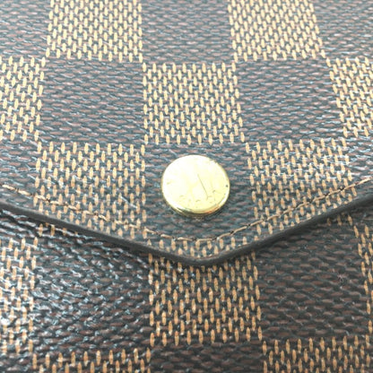 Louis Vuitton Long Wallet Damier Portefeuille Sara Ic Chip Warped