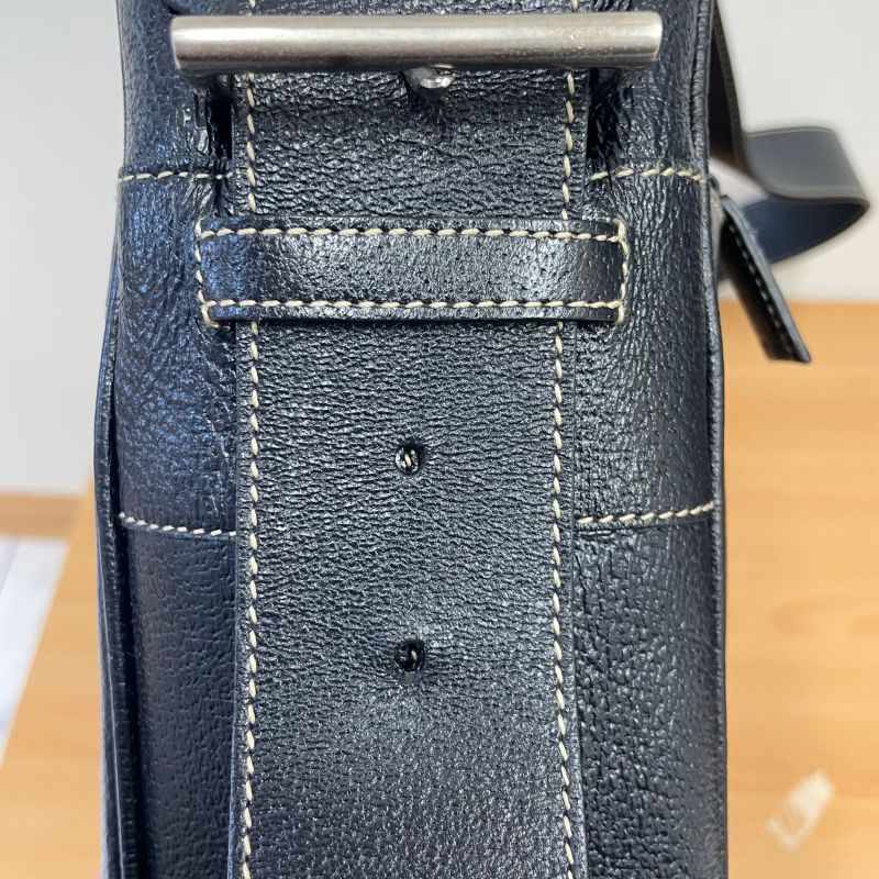 Prada Shoulder Bag Leather Black with Tear Inside A25-2693