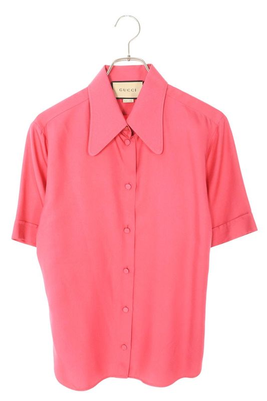Gucci 643967 Zks36 Silk Short Sleeve Shirt Women 44