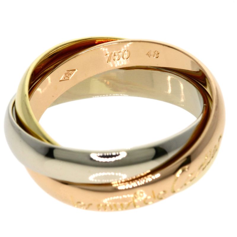 Cartier Trinity #48 Ring 18K Yellow Gold 18K White Gold 18K Pink Gold Ladies
