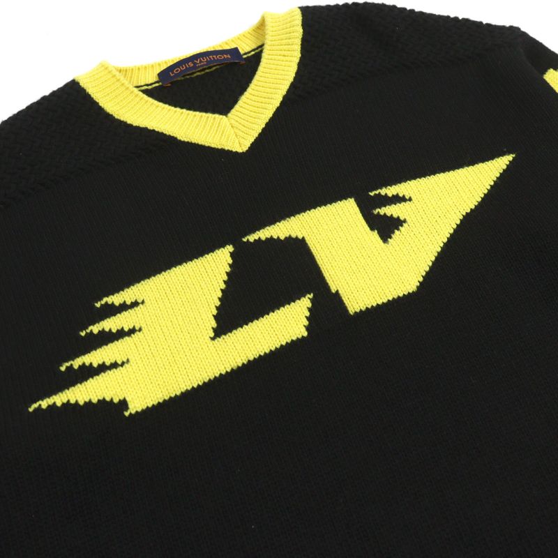 Louis Vuitton 22SS Hmn86w LV Intarsia Football Knit Cashmere Blend Amen Break