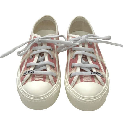 Christian DIOR WALK N DIOR Sneakers Shoes Fabric Pink White Jacquard Logo