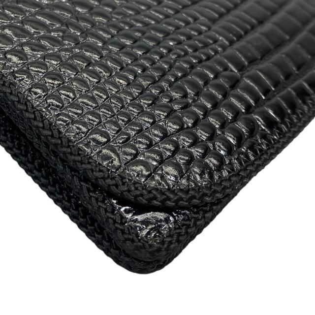 Christian DIOR Vintage Handbag Mini Bag Handbag Croc Shape Pressed Black