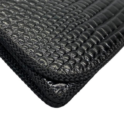 Christian DIOR Vintage Handbag Mini Bag Handbag Croc Shape Pressed Black