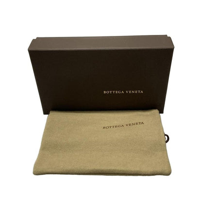 Bottega Veneta Long Zip Around Wallet 114076 Black Braided/round Zipper Leather