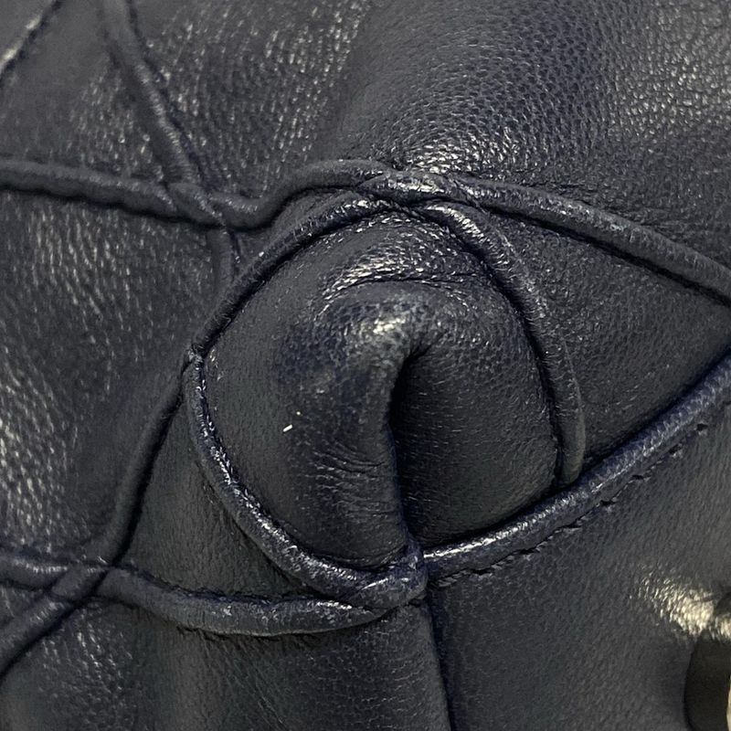 Dior/christian Dior Tote Bag Granville Navy Leather