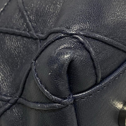 Dior/christian Dior Tote Bag Granville Navy Leather