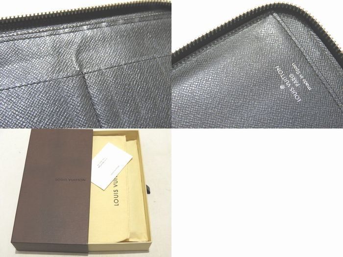 4 Louis Vuitton Taiga Zippy Vertical Long Wallet M30503 Men's Round Zipper