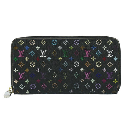 Authentic Louis Vuitton LV Zippy Wallet Monogram Multicolor Long Wallet Noir