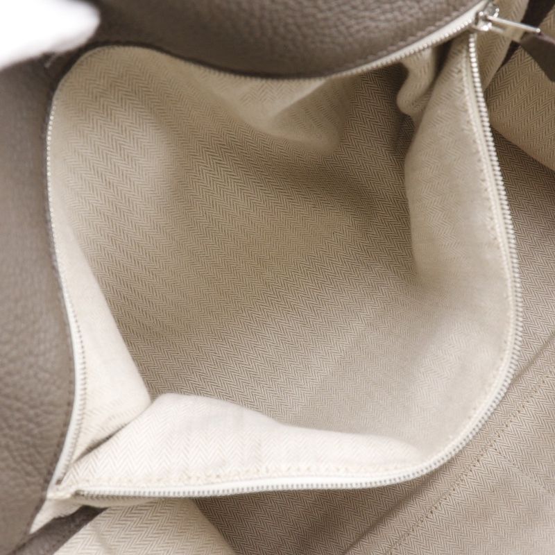 Hermes Sac Alfred 35 Taurillon Clemence Taupe □O Men's Shoulder Bag