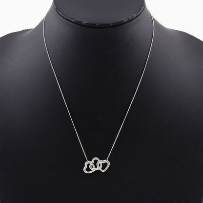 Tiffany & Co Triple Heart 925 Silver Ladies 3.9g Necklace